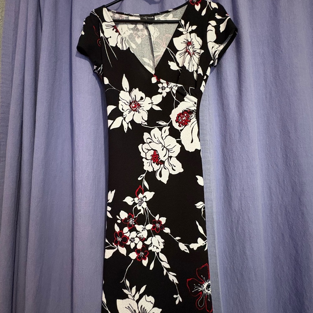 My Michelle Black and White Floral dress